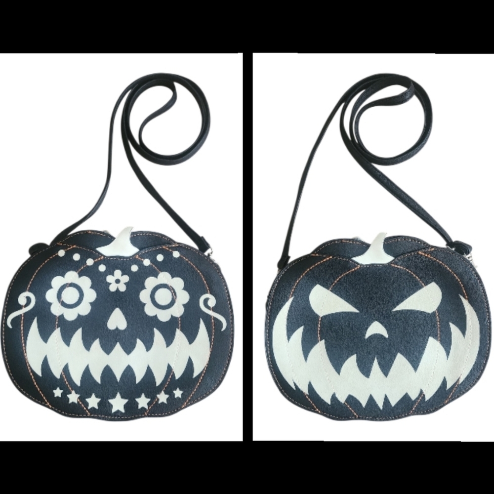 Sleepyville Critters Glow In The Dark Jack-o-Lantern Two-faced Pumpin Bag‎